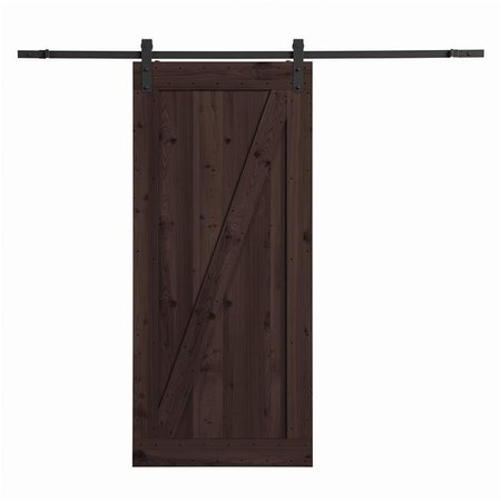 NORTHBEAM Northbeam COV0022214210 Farm Style Sliding Door; Distressed - Smoke COV0022214210